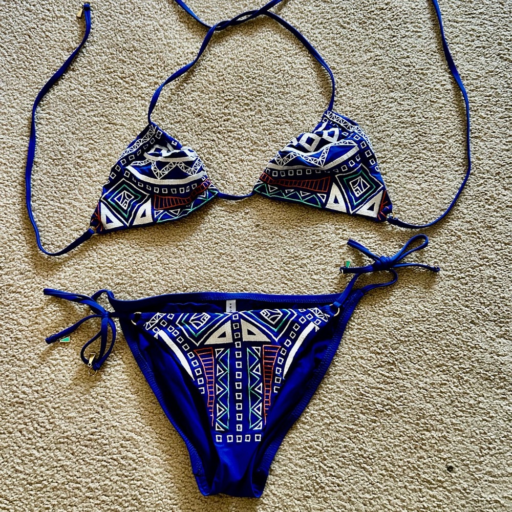 Trina Turk Deep Blue Swim Top